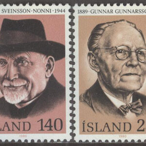 Island – F  589-590 Europa CEPT 1980 Berömda personer, 2 kpl **