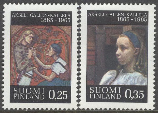 Finland - F  602-603 Akseli Gallen-Kallela 100 år - Konstnär, 2 kpl **