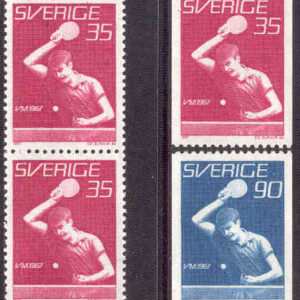 Sverige – F  602-603 VM i bordtennis, 4 kpl **