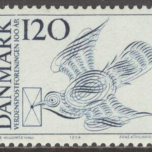 Danmark – F  604 Världspostföreningen UPU 100 år – Fågel, 1 kpl **