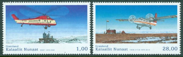 Grönland - F  608-609 Civilflyget III, 2 kpl **