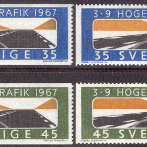 Sverige – F  610-611 Högertrafik 3 september, 4 kpl **