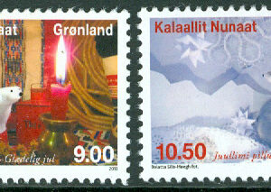 Grönland – F  612-613a Julfrimärken 2013, 2 kpl **