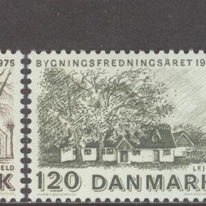 Danmark – F  617-619 Europeiska byggnadsvårdsåret 1975, 3 kpl **