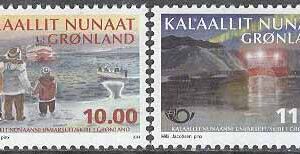 Grönland – F  622-623 Norden vid havet – Skepp, 2 kpl **