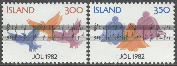 Island - F  627-628 Jul 1982 - Kompositon av en dikt - Musik, 2 kpl **
