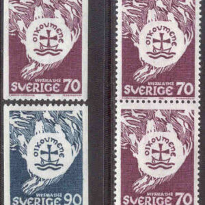 Sverige – F  633-634 Kyrkornas världsråd, 4 kpl **