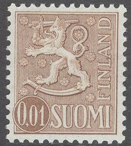 Finland – F  646 I Lejontyp m/63 Typ I, 0,01 Mk **