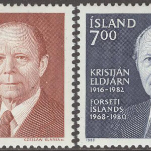 Island – F  647-648 Kristján Eldárn – President, 2 kpl **