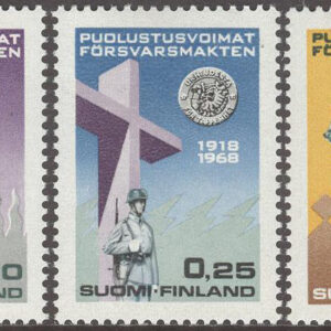Finland – F  648-650 Försvarsmakten 50 år, 3 kpl **