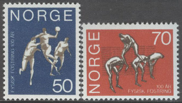 Norge - F  649-650 Gymnastiska Centralskolan 100 år, 2 kpl **