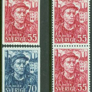 Sverige – F  651-652 ILO 50 år, 4 kpl **