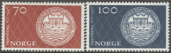 Norge - F  651-652 Staden Tönsberg 1100 år, 2 kpl **