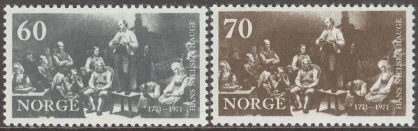 Norge - F  657-658 Hans Nielsen Hauge 200 år - Predikant, serie 2 kpl **