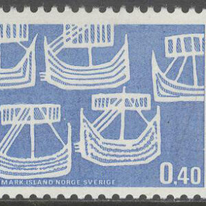 Finland – F  658 Norden II Postsamarbete – Båtar, vikingaskepp, 1 kpl **