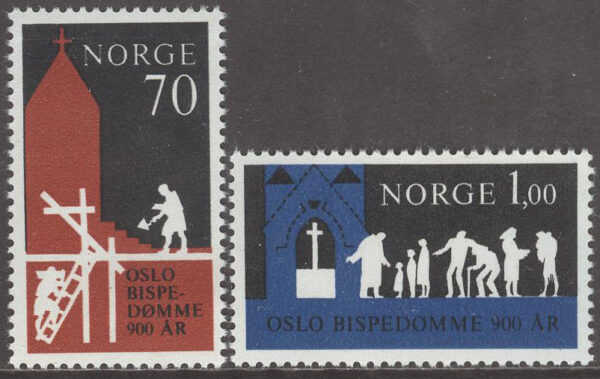 Norge - F  659-660 Oslo stift 900 år, 2 kpl **
