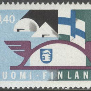 Finland – F  666 Finlands Mässa 50 år – Flagga, 1 kpl **
