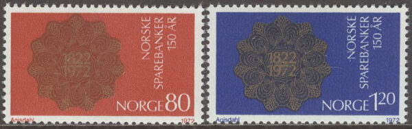 Norge - F  667-668 Norska Sparbanker 150 år,  2 kpl **