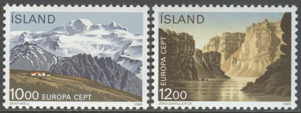Island - F  685-686 Europa CEPT 1986 Naturskydd, 2 kpl **