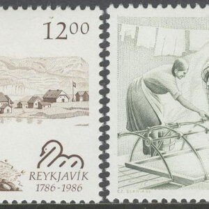 Island – F  691-694 Reykjavik 200 år bla Varmvattenkällor, serie 4 kpl **