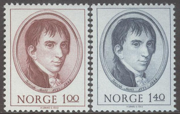 Norge - F  699-700 Jacob Aall 200 år - Politiker, 2 kpl **