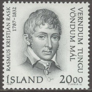 Island – F  704 Rasmus Rask 200 år, 1 kpl **
