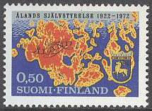 Finland – F  708 Ålands självstyrelse 50 år – Karta, 1 kpl **