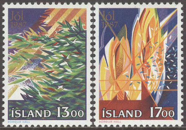 Island - F  715-716 Jul 1987 - Julsymboler, 2 kpl **