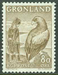 Grönland – F   73 Sagomotiv ”Flickan och örnen”, 1 kpl **