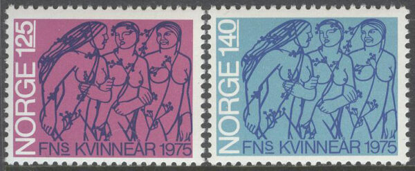 Norge - F  731-732 FN:s Kvinnoår 1975, 2 kpl **