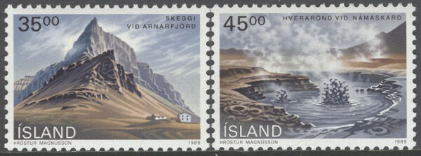Island - F  741-742 Landskap III bla Berget Skeggi, 2 kpl **