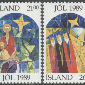 Island – F  749-750 Jul 1989 – Konst bla Maria & Jesusbarnet, 2 kpl **