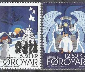 Färöarna – F  756-757 Jul 2012 – Julsånger III, 2 kpl **