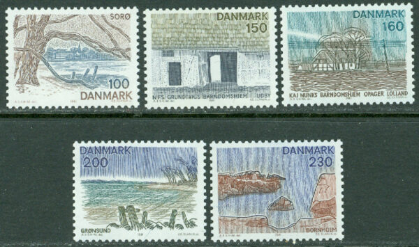 Danmark - F  759-763 Motiv från Själland och kringliggande öar, 5 kpl **