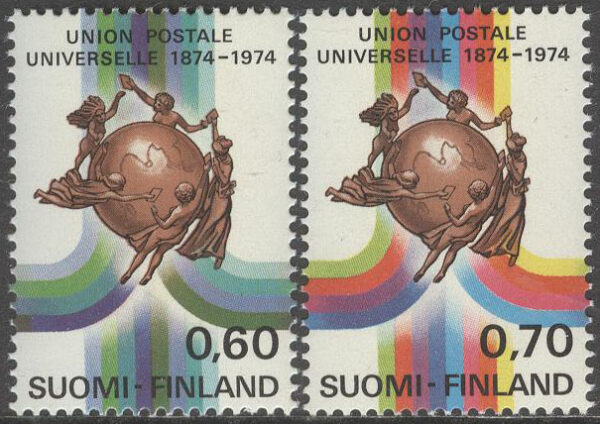 Finland - F  759-760 Världspostföreningen UPU 100 år, 2 kpl **