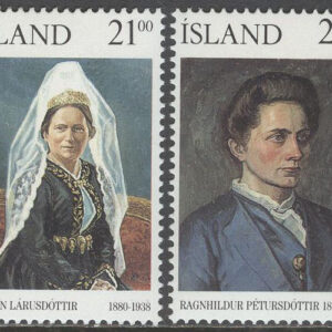 Island – F  761-762 Kända islänningar XI, författare, 2 kpl **