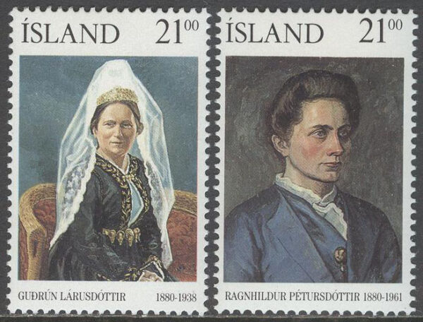 Island - F  761-762 Kända islänningar XI, författare, 2 kpl **