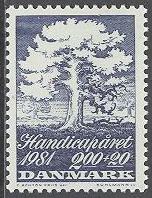 Danmark – F  765 Internationella Handikappåret 1981, 1 kpl **