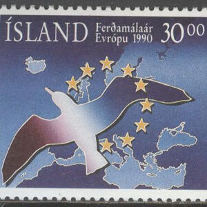 Island – F  767 Europeiska Turiståret – Emblem med Fågel, 1 kpl **