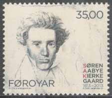 Färöarna – F  772 Søren Kirkegaard 200 år – Författare, 1 kpl **