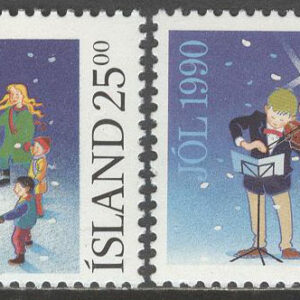Island – F  773-774 Jul 1990 – Barn, Julgran & Julmusik, 2 kpl **