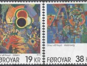 Färöarna – F  780-781 Konst av Olivur vid Neyst, 2 kpl **