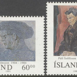 Island – F  788-789 Kända Islänningar XII bl.a. P Isólfsson, kompositör, 2 kpl **