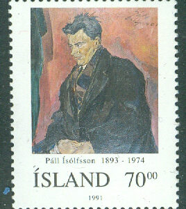 Island – F  789 Kända islänningar, Páll Ísólfsson, kompositör. 70 kr **