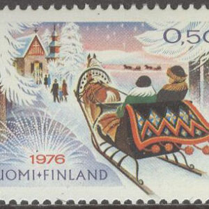 Finland – F  796 Jul 1976 – Julottefärd – Hästar, 1 kpl **
