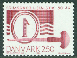 Danmark – F  797 Frimärken i stålgravyrtryck 50 år, 1 kpl **
