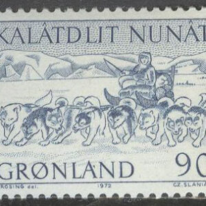 Grönland – F   80 Hundsläde med post, 1 kpl **
