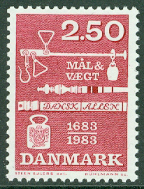 Danmark – F  809 Mått och vikt, 1 kpl **