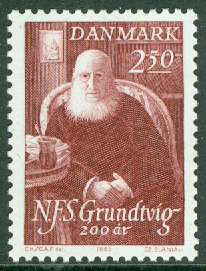 Danmark – F  816 NFS Grundtvig, prost, författare, 1 kpl **