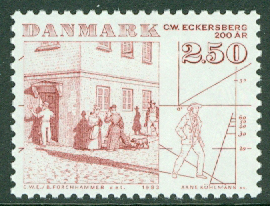 Danmark – F  817 Christoffer W Eckersberg, målare, 1 kpl **